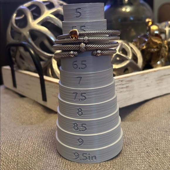 Other - David Yurman bundle of 4 classic cuffs with pave diamonds & Citrine stone